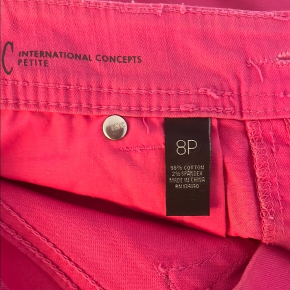 INC International Concepts Pink Skinny Jeans Vibrant Style - Picture 3 of 7